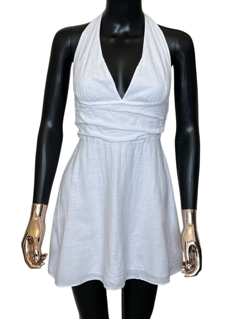 Blanco by Nature White Inika Halter Mini Dress NWT Fits Like Small - Picture 2 of 7